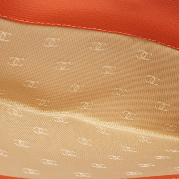 CHANEL Orange Leather CC Flap Continental Wallet - Picture 3 of 8